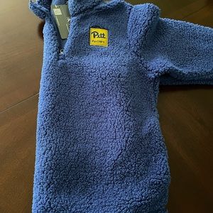 NWT PITT quarter zip fleece pullover with pockets